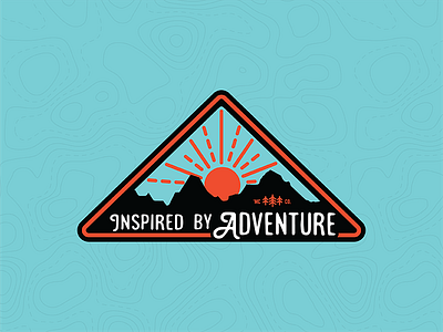 Inspired by Adventure badge branding logo merica mountains outdoors
