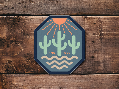 The TriCacti badge cacti cactus desert patch saguaro sticker