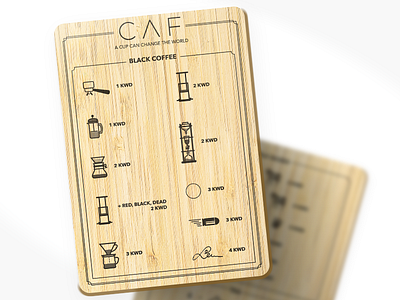 Menu design for CAF coffee shop coffee shop icon menu design wood engraved