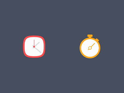 Flat Clock Icon clock clock icon design flat flat icon icon icon design illustration minimal vector