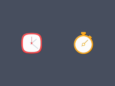 Flat Clock Icon