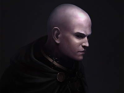 Fanatic Disciple — BEYOND THE STARS art black character cyber dark digital face fanatic game man portrait scifi