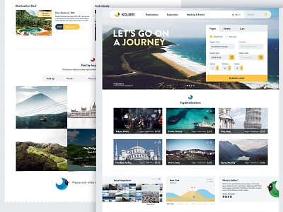 Landing page - Travel site book flight hotel hotels kolibri landing page menu search start travel trips