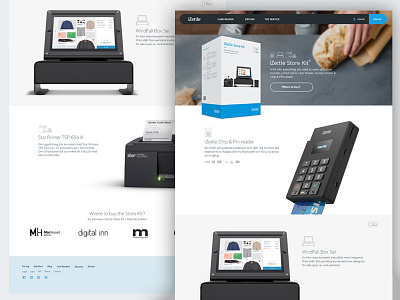 Product page - Store Kit card reader cta hero icon ipad izettle logo menu package printer product store kit