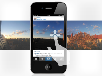 Panorama in Instagram app instagram ios6 panorama