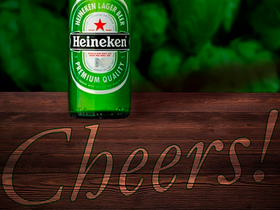 Heineken beer art branding hops unexperienced