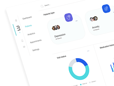 Hospital Dashboard adobexd branding clean dashboard ui design helvetica neue minimal ui