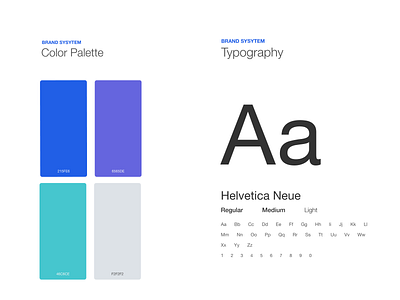 Brand system brand design brand identity branding clean colors typography ui ux