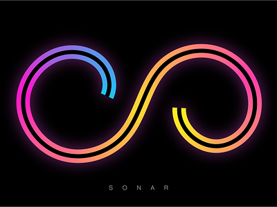 Monogram | Sonar bold font branding clean design gradient illustrator monogram typography