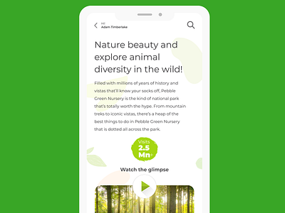 Nature Park - App Design branding clean illustration minimalist typography ui