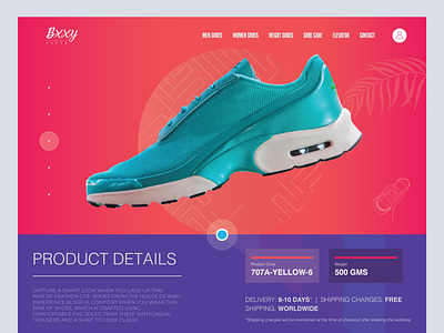 Product Detail page branding design minimalist ui website
