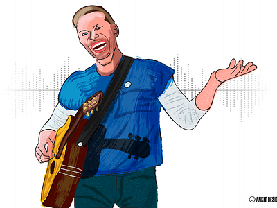 Coldplay - Chris Martin Illustration design illustration minimalist vector