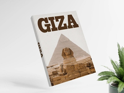 Book Cover Design - GIZA Travel bold font book branding clean cover minimalist typography