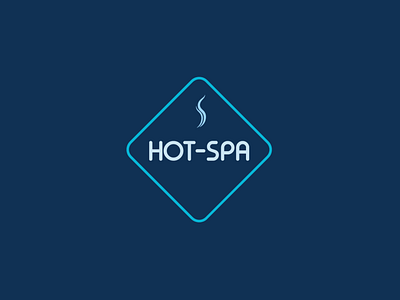 Hot-Spa word mark design blue bold font cyan design icon illustration logo logo alphabet logo design logo guide quadro rounded corner typogaphy vector wordmark wordmark logo