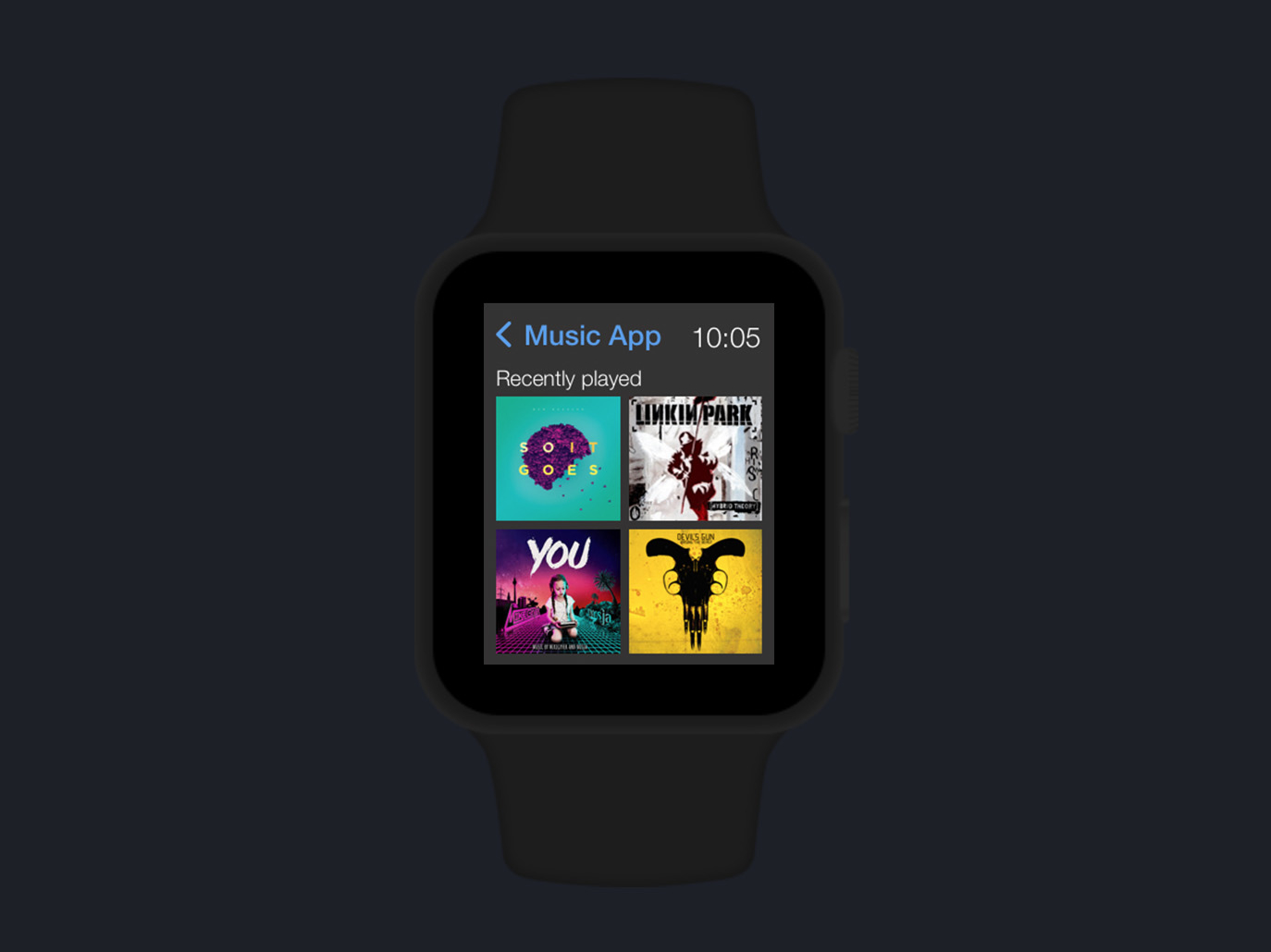 Music App Screen For Apple Watch By Ankit Sharma On Dribbble
