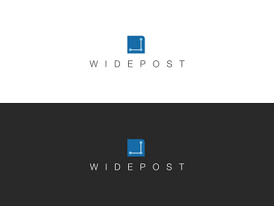 Widepost Logo Design brand and identity branding design icon identity identity design logo vector white background wordmark