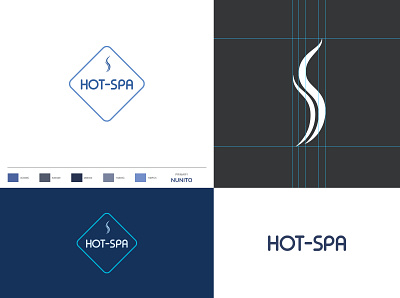 Hot Spa Identity clean design design art icon identity identity branding logo a day logo build simple type word mark