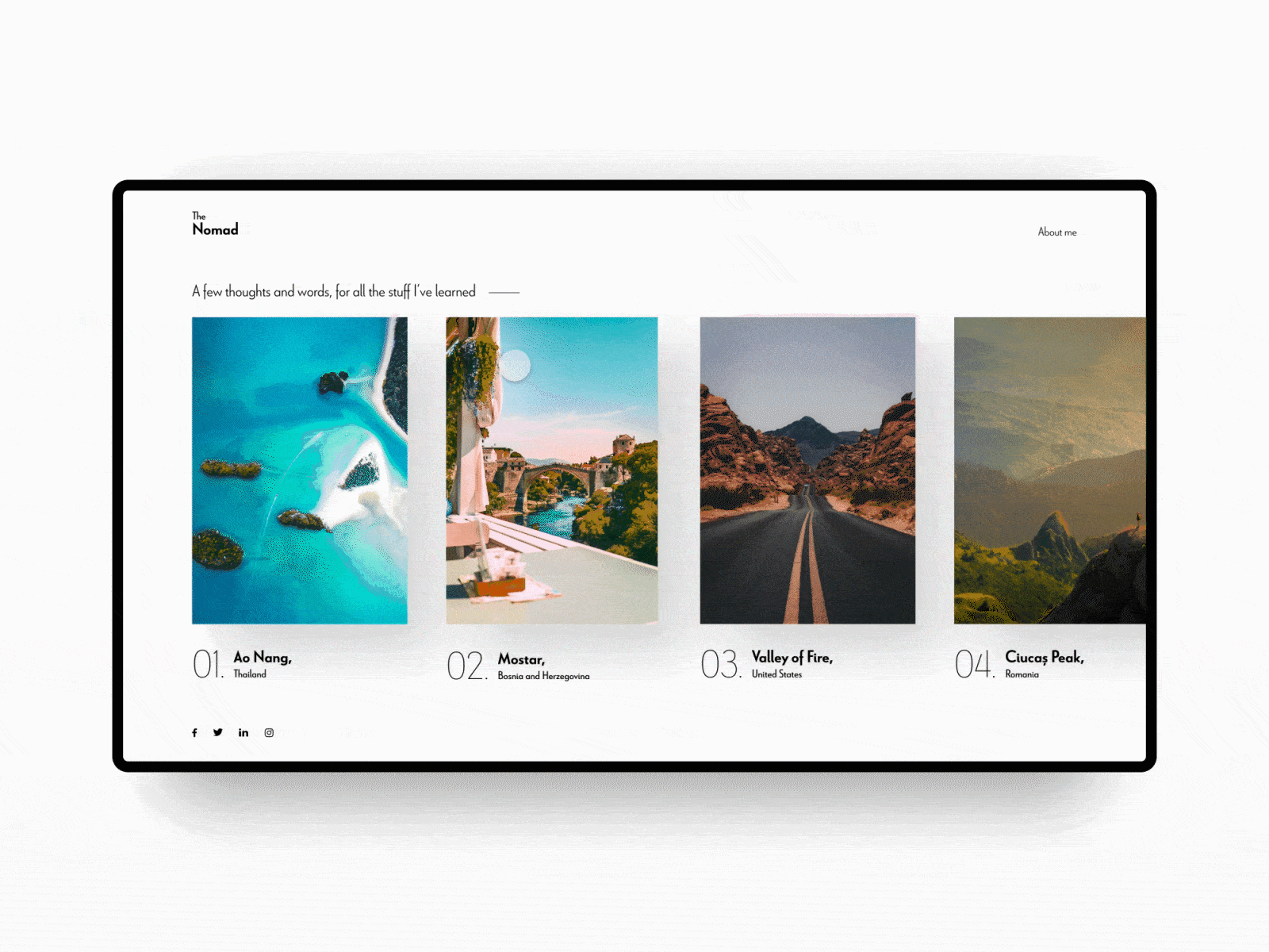 The Nomad Travel Blog Design Concept adobe photoshop adobexd blog design travel travelblog ui uidesign webdesign website webui webuiuxdesign