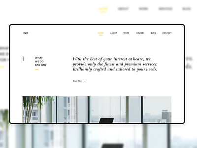 .inc - Corporate homepage design Concept