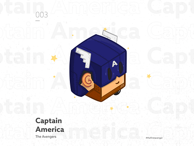 #003 Captain America adobe illustrator captain america fanart illustration