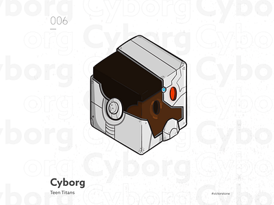 #006 Cyborg adobe illustrator cyborg fanart illustration