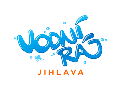 Water Heaven Logo blue cid jihlava logo logotype orange sign splash symbol water