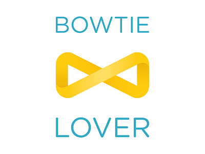 Bowtie Lover Logo bowtie cid clothing infinity logo logotype retail sign symbol yellow