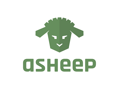 Asheep Logo ai armed bot chat chatbot green logo logotype sheep