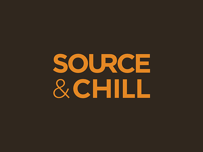 Source&Chill Logotype and brown headhunting hr logo logotype orange plain source.chill type