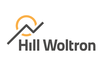 Hill Woltron Logotype branding cid dark design gray growth logo logotype mountain sign symbol typography vector yellow