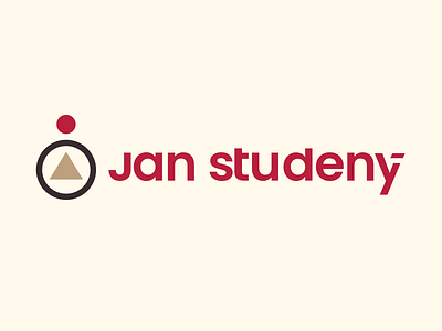 Jan Studeny Logo branding brown design icon logo logotype red sign symbol typography yellow