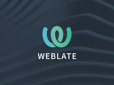 Weblate Logo app blue branding cid design green logo logotype sign symbol typography