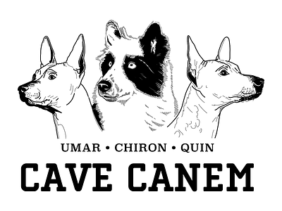 Dog Crew - Cave Canem animal bw canem cave dog dog illustration dog logo dogs illustration lineart sketch