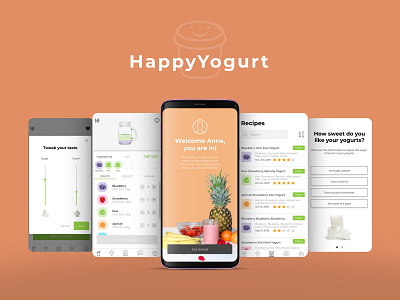 UX/UI for a Yogurt Blender Machine app design blender app mobile app mobile design smoothie uidesign ux design ux ui yogurt app