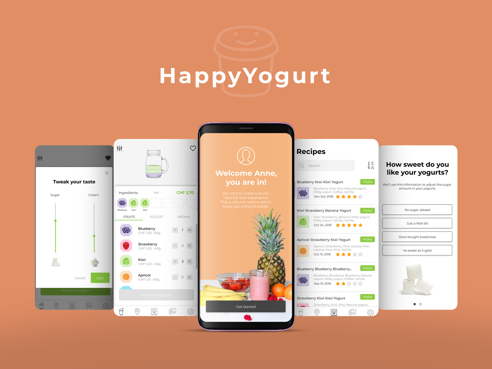 UX/UI for a Yogurt Blender Machine by Ana Marija Lach Kramaric on Dribbble