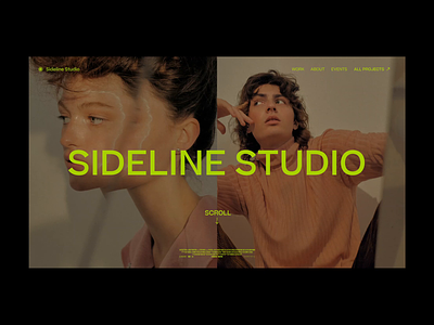 Sideline Studio 02 - Style Tiles design editorial figma layout menu neon style tiles ui web design website