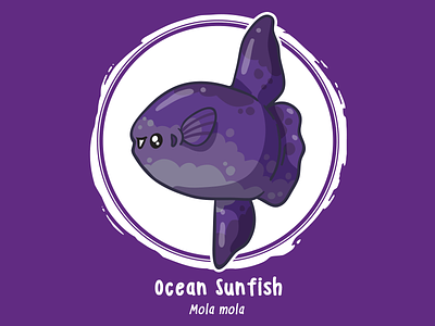 Huevember 15 // Ocean Sunfish art challenge byte size treasure huevember illustration mola mola reef fish saltwater fish sunfish