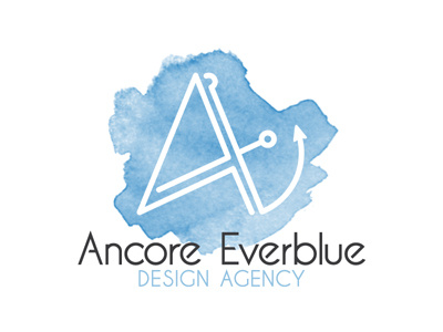 Ancore Everblue anchor blue branding logo watercolor