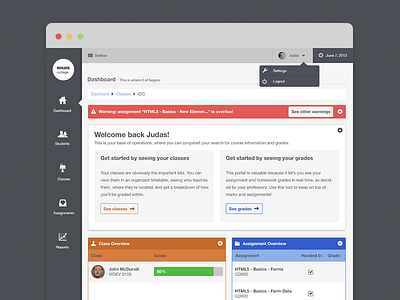 Student Dashboard dashboard flat student uiux user experience user interface