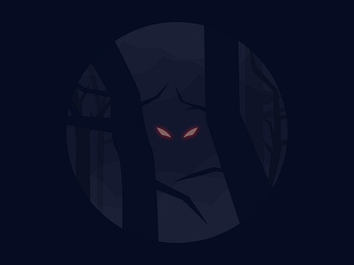 That Which Lurks In The Dark branches creepy darkness evil eyes forest icon a day trees