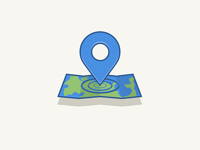Map Icon blue green icon icon a day illustration map world