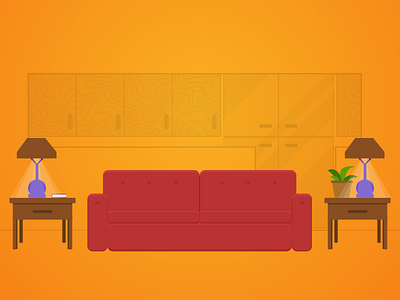 Clifford, the Big Red Couch brown couch illustration living room orange red