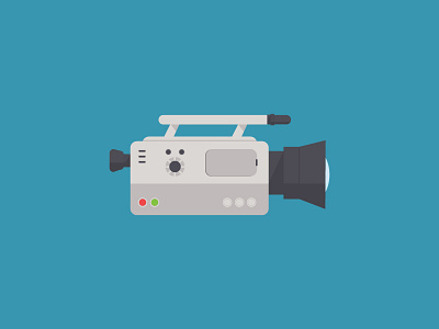 Videocam beige camera flat grey illustration video videocam