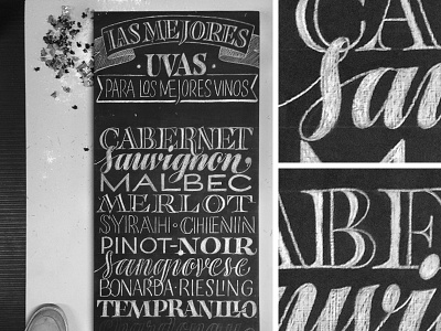 El parrillaje: A hand-drawn serie art blackboard calligraphy chalk custom drawing flourish hand drawn handmade lettering ligatures sketch