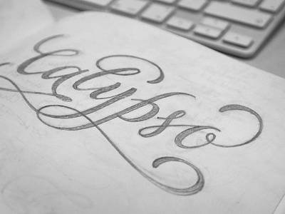 Calypso Brand Logo branding cursive drawing flourish flourishes hand drawn handbags lettering logo mexico pencil sketch type typography