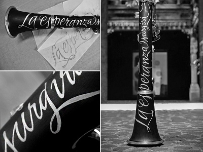 A clarinet for hope art calligraphy clarinet cursive drawing flourish flourishes hand drawn ink lettering mexico ornaments pencil script silver sketch spencerian type typography