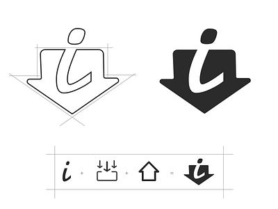 Logo Concept clean flat icon logo minimal sketch vector