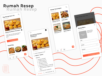 Rumahresep app branding clean design icon minimalist design mobile navbar typography ui ux