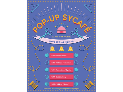 Pop-up cafe poster design graphic design illustration pop up poster vector