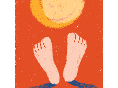 Summer: sun feet illustration photoshop summer
